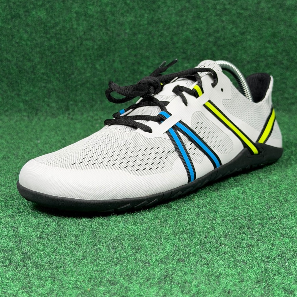 Xero Shoes Speed Force II Women 11 White Blue Yellow Minimalist Running Sneakers